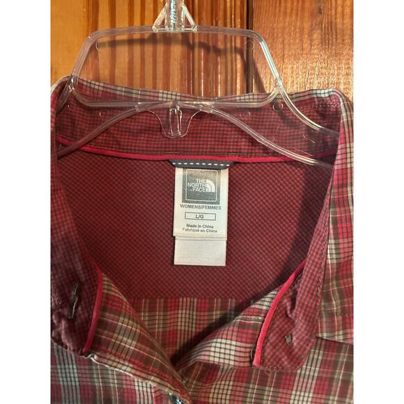 The North Face women’s long sleeve button down shirt plaid size large - Picture 2 of 4